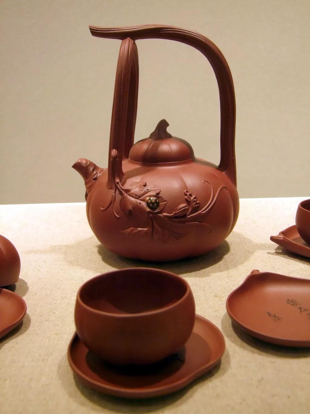 10種最美花器提梁壺，精美別致雕花紫砂壺!